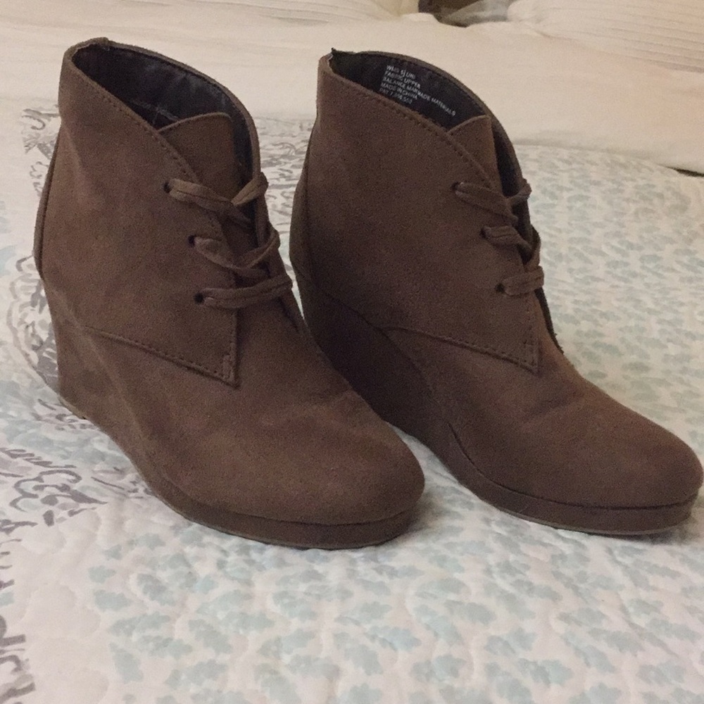 Brown Suede Booties